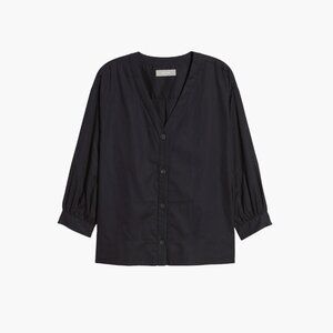 Everlane The Silky Cotton Lantern Top Size 00